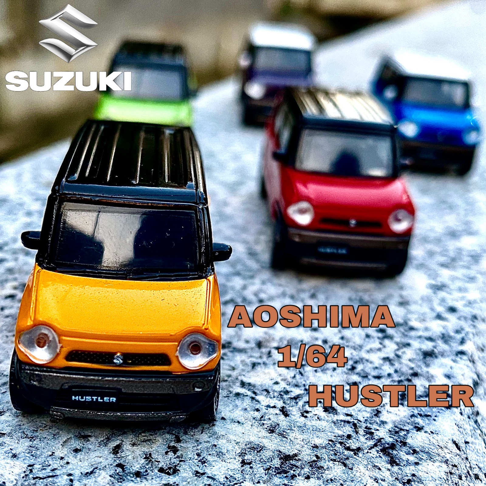 1比64青岛社铃木suzuki hustler塑料模型k-car小型suv车摆件扭蛋