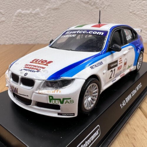 1:43宝马2006款320SI欧洲房车锦标赛赛车模型摆件汽车场景摆设