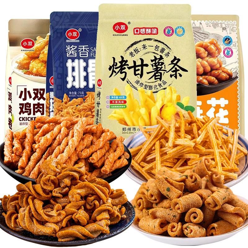 小双烤甘薯条排骨酥鸡肉卷零食