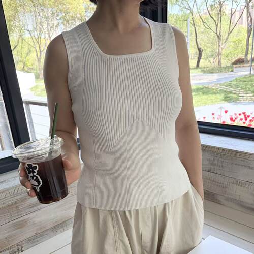 韩单方领基础百搭遮副乳打底背心