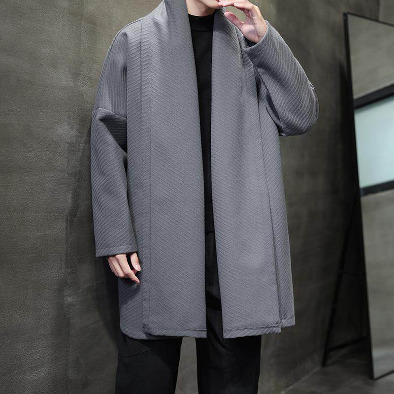2025冬季风开衫低调立体斜纹长袖披风男外套呢大衣D909P135,男装毛呢大衣,星座312B-2