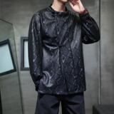 2025春款新中式新品男款蛇纹提花唐装盘扣外套D947P85，男装民族服装，星座312B-2