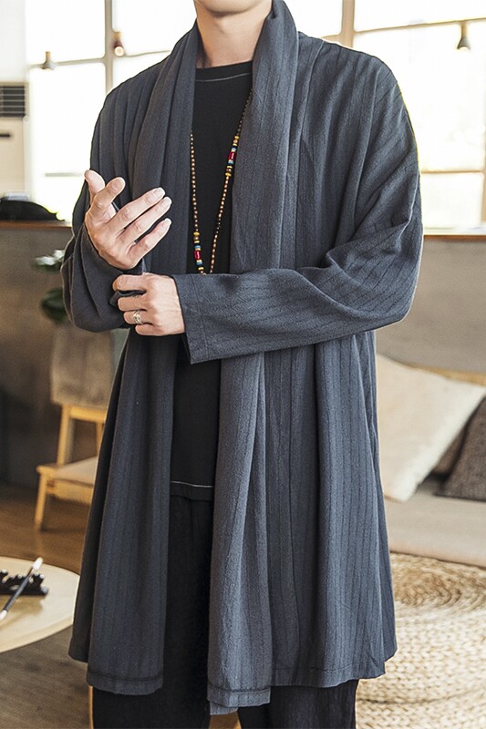 2025秋季汉服开衫男风衣男士披风外套D263P90,男装风衣,星座312B-2
