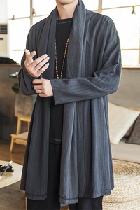 2025秋季汉服开衫男风衣男士披风外套D263P90图片