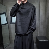 2025新款新中式风植物提花长袖男衬衫D104P70，男装衬衫，星座312B-2