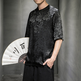 2023夏季新款圆领男款防龙纹提花T恤D651P45，男装T恤，星座312B-2