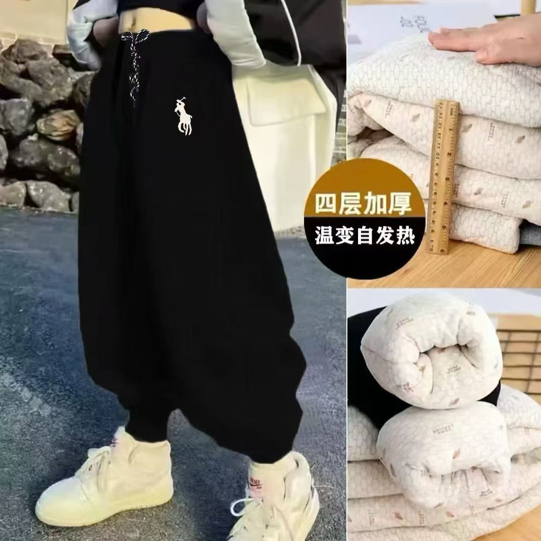 儿童四层加厚加绒卫裤一条过冬
