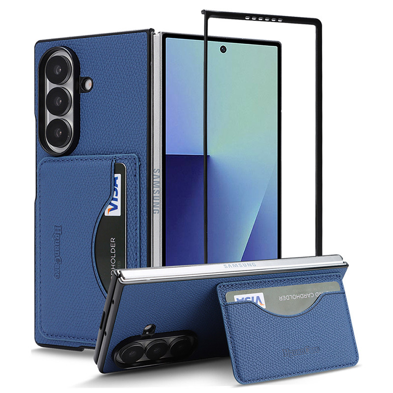 卡套支架适用三星fold7折叠屏手机壳超薄galaxyzfold6卡包一体ford5可插卡zflod4放卡片fol3新款磨砂防摔外壳
