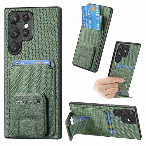 折叠隐形支架适用三星S24ultra手机壳带支架s23fe可插卡s25+放卡片s21p卡包A15卡套A54软a34防摔note20保护套