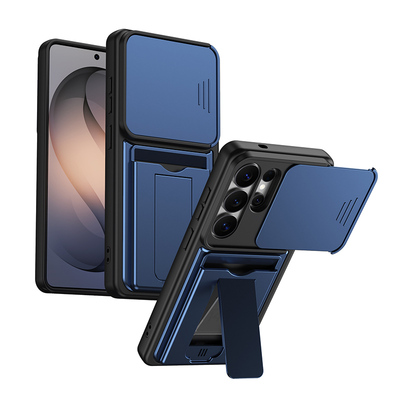 卡包支架一体适用三星S26ULTRA手机壳滑盖镜头s26+PLUS推拉窗GalaxyA57带卡槽a37可放卡a26套17折叠支点外壳