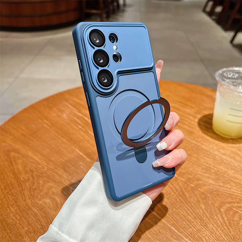 镜头膜带支架一体适用三星s26ultra手机壳新款撞色磁吸galaxys26+支点指环扣s26uitra高级感全包防摔硅胶外壳