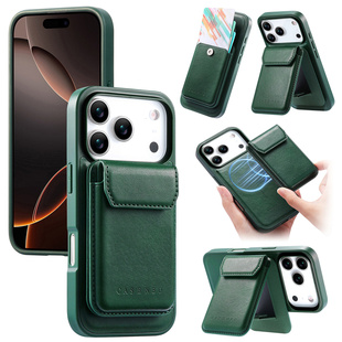 复古磁吸卡包支架适用苹果17pro手机壳插卡16promax可拆卸卡套15plus男款ip14装卡13放卡口袋12皮质air收纳包