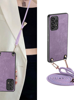 复古风适用三星s24ultra手机壳s24fe挂绳s23+斜挎s22U挂脖s21可背肩带a55A35A54A53a52防摔note20保护套uitra