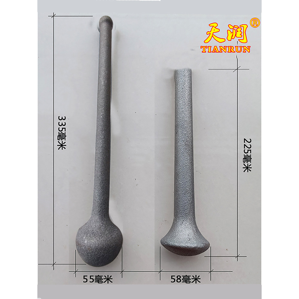 特大号加长铸铁实心捣药锤槌研磨棒杵罐药缸盅捣蒜碎器