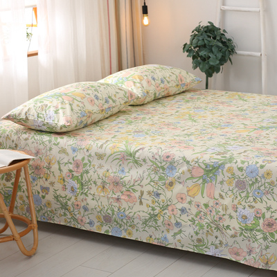 普罗旺斯花园 好看田园风床单单件 纯棉全棉布单人双人床被单ins