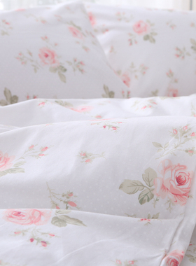 唯美碎花床单单件纯棉100全棉斜纹单人1.2m双人1.51.82.0米被单女