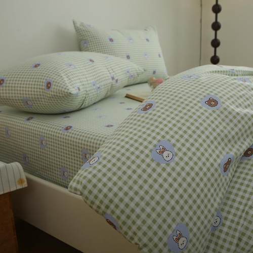 小熊系列全棉床单单件枕套被套