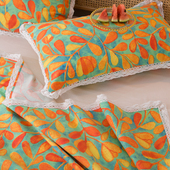 Paris叶 夏季 凉感纯棉加厚老粗布床单单件高档帆布凉席被单带花边