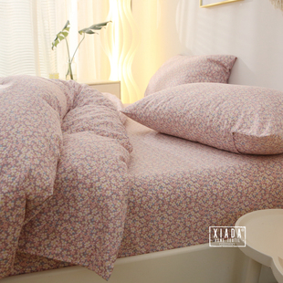 温润小花可爱纯棉被套单件150x200x230全棉被罩220X240田园风少女