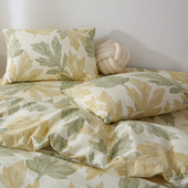 经典 新款 大叶子 秋冬纯棉被套单件100全棉被罩加密厚150x200x230