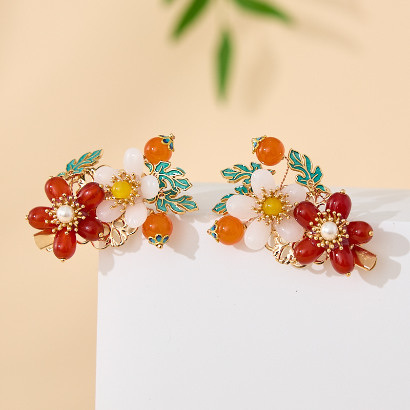 汉服头饰儿童古风发饰小女孩国风表演服搭配对夹宝宝敦煌古装发夹