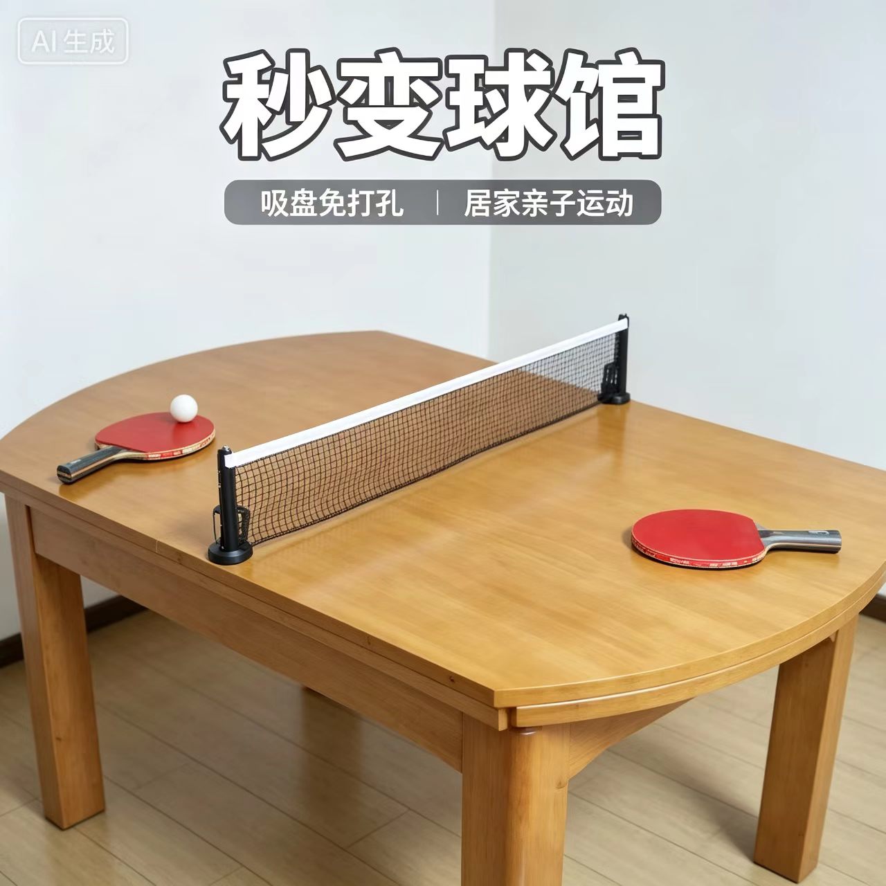 家用亲子互动乒乓球网架茶几饭桌可用陪伴孩子远离手机居家运动