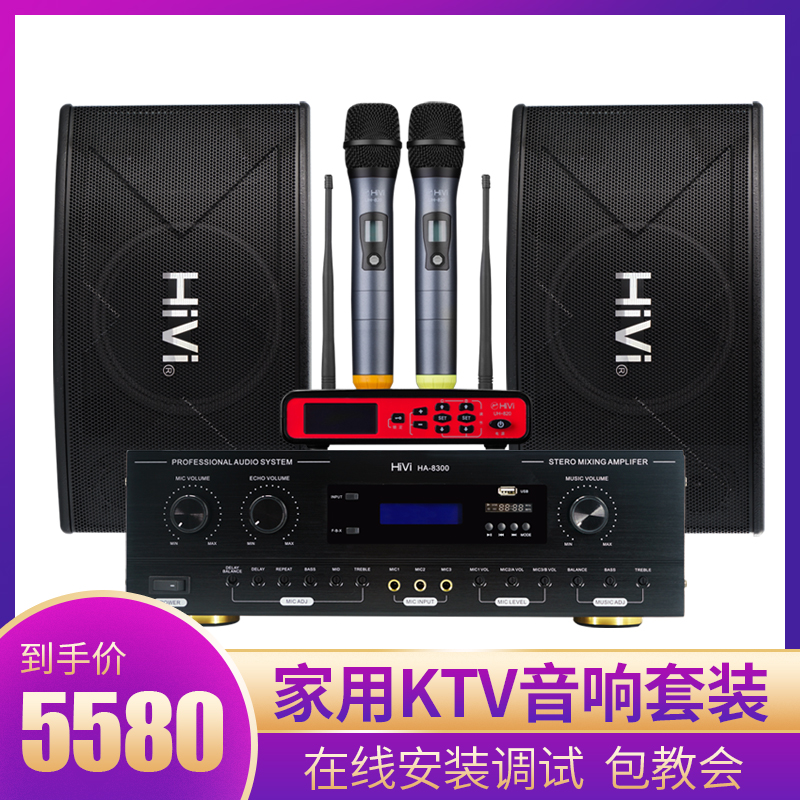 惠威KX1000卡拉OK/家用k歌KTV音响10寸会议音箱功放套装