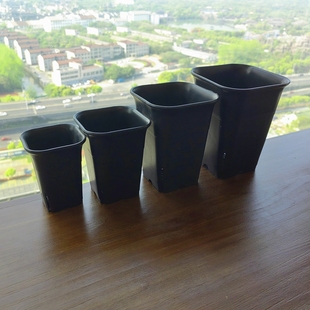 B型方形控根加厚万象盆黑色塑料多肉花盆绿植月季 扦插盆景兰花盆