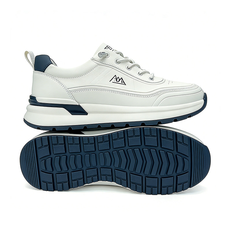 杰豪男鞋真皮休闲鞋男2026新款超轻运动鞋舒适百搭爸爸鞋专柜正品