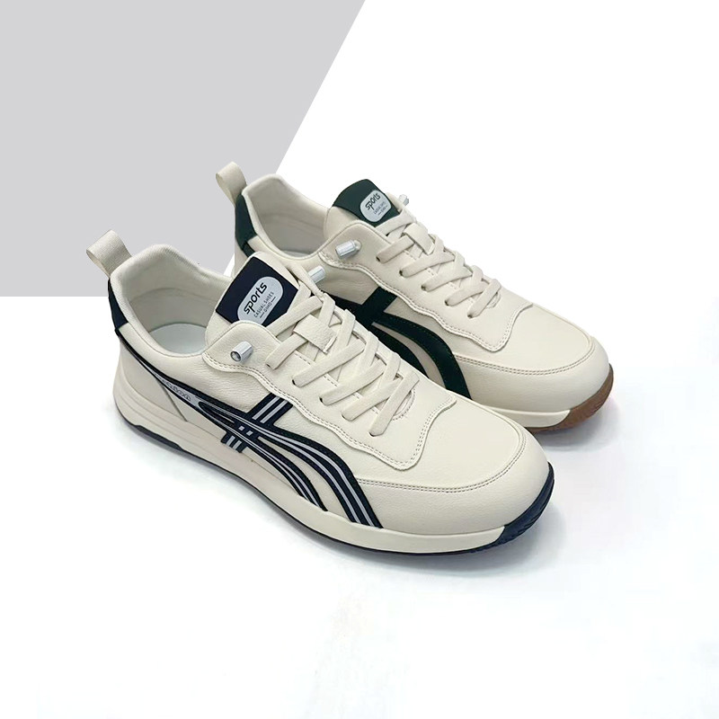 杰豪男鞋真皮运动休闲鞋男2025秋季新款阿甘鞋慢跑步鞋德训鞋正品