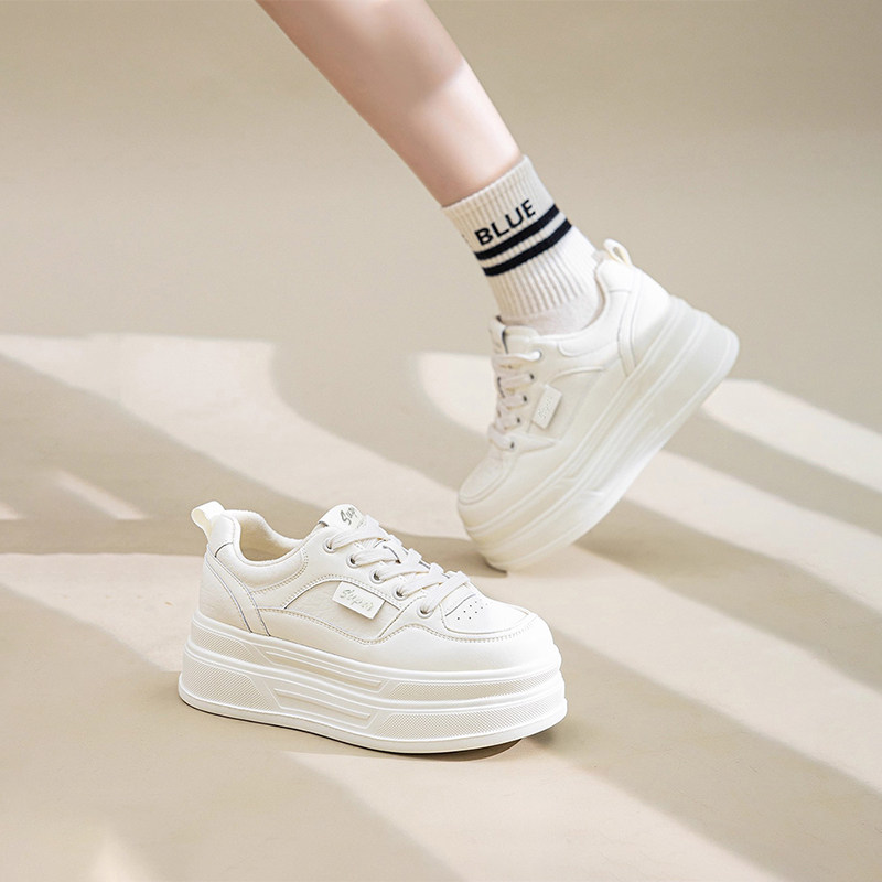 杰豪女鞋2025新款真皮厚底增高加绒小白鞋女百搭休闲运动板鞋正品,女鞋,时尚休闲鞋,淘宝优惠券,粉丝福利购,淘宝优惠卷