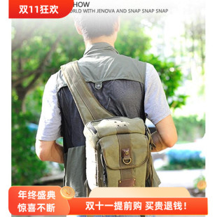 吉尼佛91981单肩斜背多用摄影包骑行斜肩帆布专业单反微单相机包