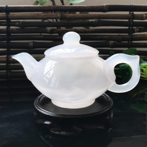 天然紫罗兰玛瑙玉髓茶壶泡茶玉石