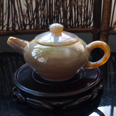 沛孚珠宝天然玛瑙茶壶玉髓茶具茶杯手工玉石摆件收藏礼品新款 包邮