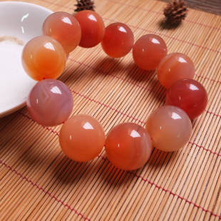 新品 沛孚珠宝 20MM手串 天然玛瑙巴西手链花红手串18MM 上市 正品