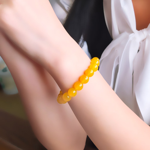 沛孚天然黄玉髓玛瑙手串手链包邮