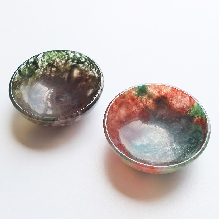 沛孚全新印度七彩水草玛瑙茶杯天然玉髓花草杯子喝茶供佛正品包邮