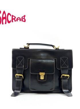 日系多用式JK制服包双肩包黑色大容量手提包学院风百搭通勤邮差包