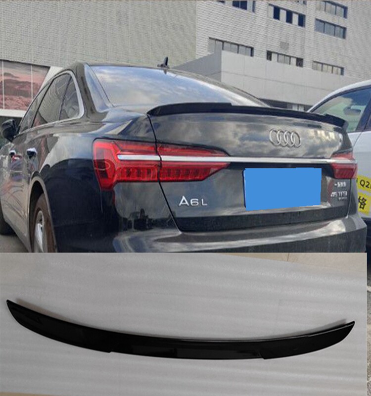 适用于奥迪A6L尾翼19-24款刀锋款 奥迪A6L改装尾翼专用免打孔后翼