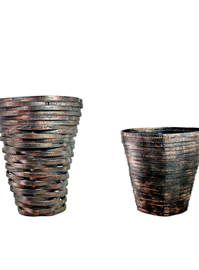 创意铁艺花器落地花器桌面花器雨伞框摆件客厅大堂样板间摆设品