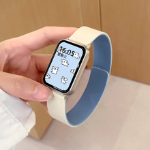 适用小米手环9pro表带新款荔枝纹软磁红米watch6表带运动配件腕带