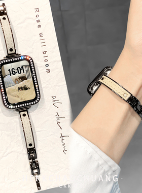 hekk适用小米9pro表带高级弯月手镯红米watch6表带女生10pro表链