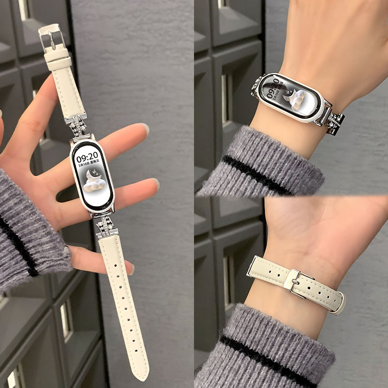 高级感圣罗蓝皮质新款9手环腕带