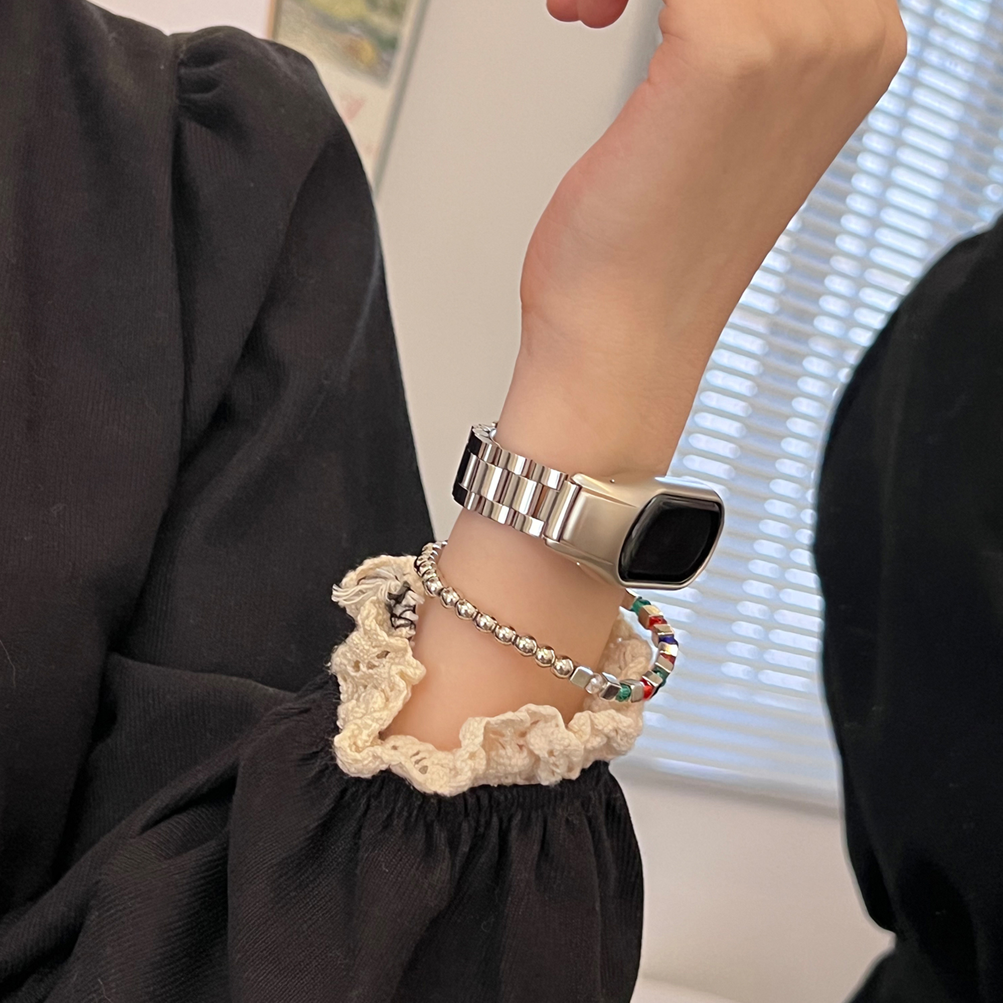 适用小米10表带高级感金属表带女
