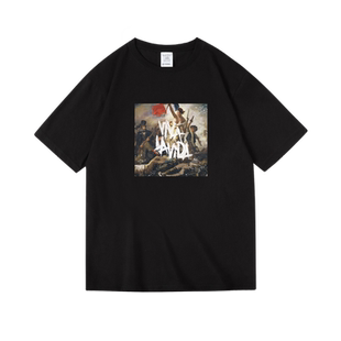 欧美潮牌coldplay酷玩乐队周边衣服纯棉短半袖T恤男女夏季中性款