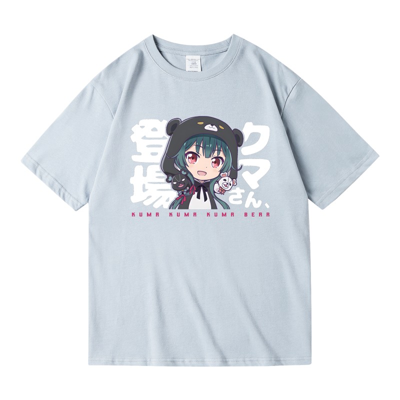 日系卡通动漫二次元熊熊勇闯异世界优奈周边短袖T恤男女夏季