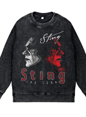 美式复古vintage高街潮流WWE职业摔跤STING斯汀魔蝎大帝圆领卫衣