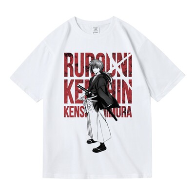 日系卡通动漫二次元浪客剑心绯村周边短半袖T恤男女同款夏季