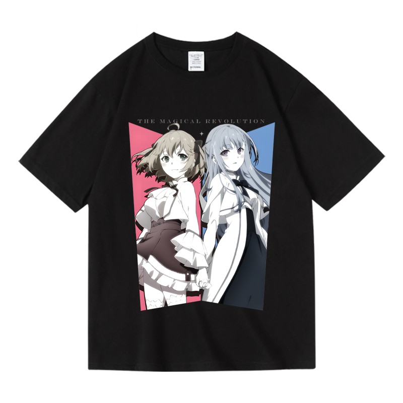 日系卡通动漫二次元转生公主与天才千金的魔法革命短袖T恤男女夏