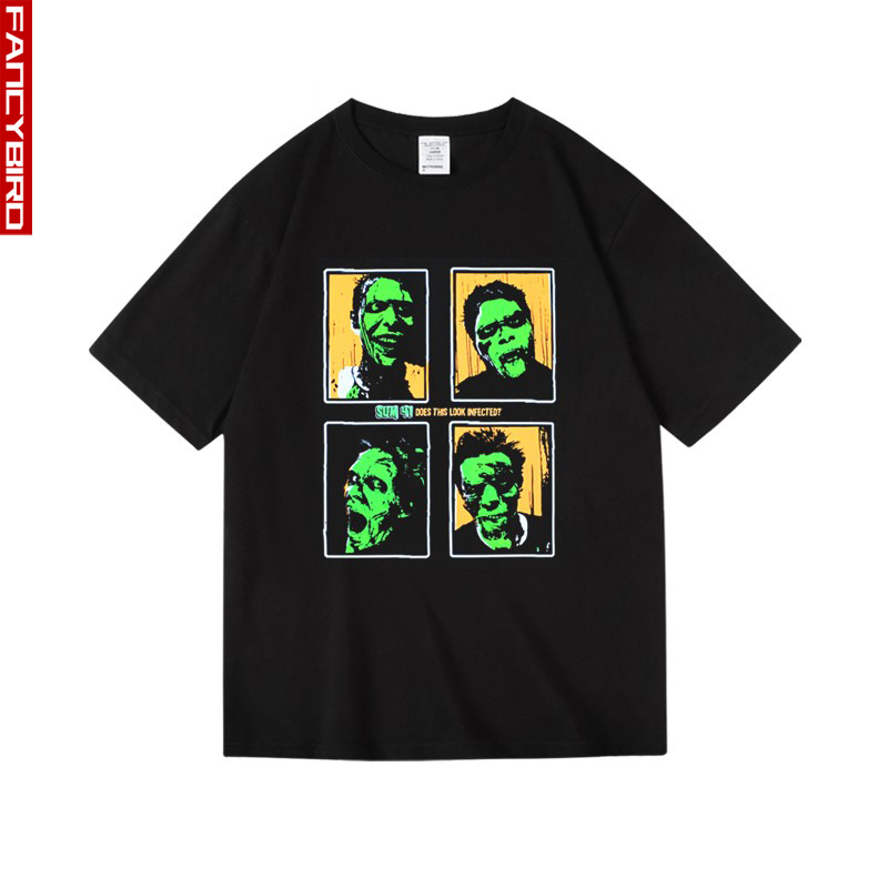 欧美乐队印花衣服中性款